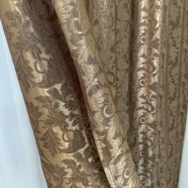 Штори Севілья жаккардові 1,5 х2,7 м 2 шт. Коричневий - фото 6