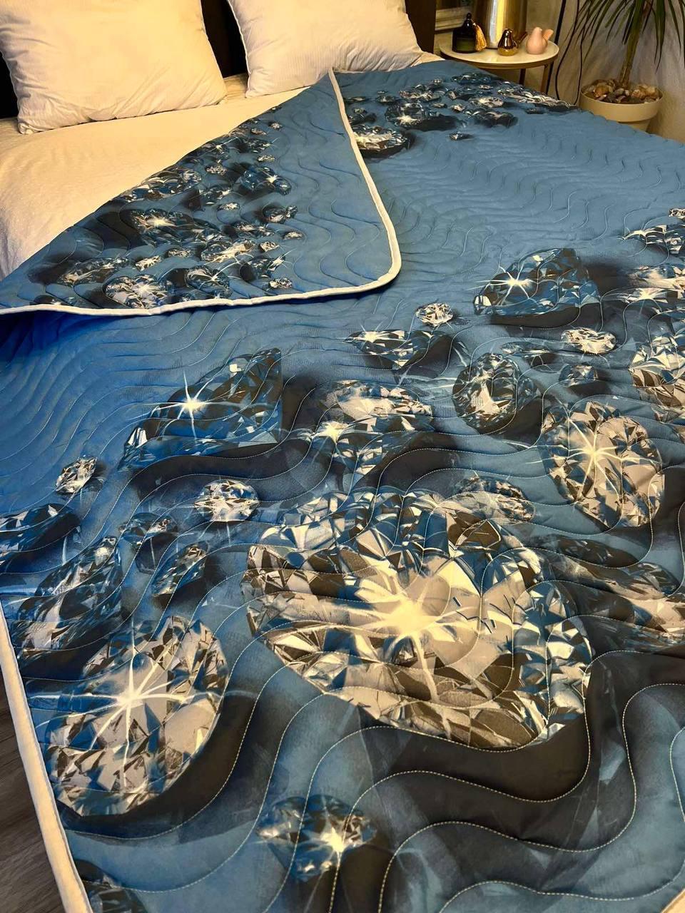 Одеяло летнее стеганное тонкое из микрофибры двуспальное 215х145 см (П4К-lito-kovdra-001/3-02)