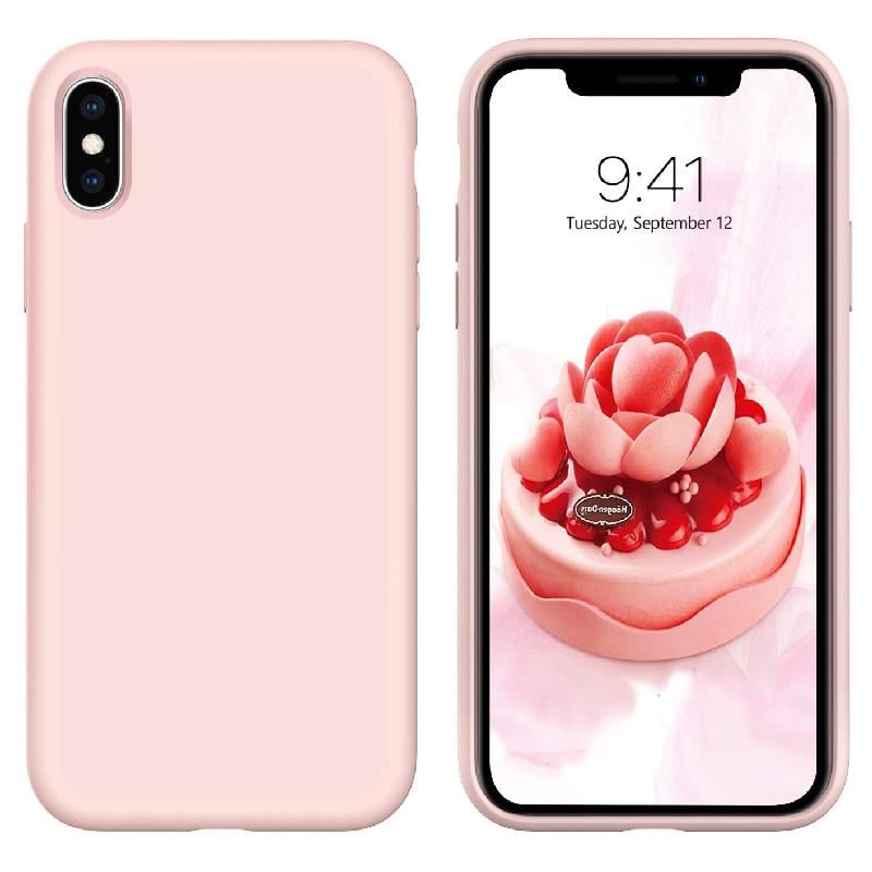 Силіконовий чохол накладка деви про Nature Silicone Series Case for iPhone Xs Max, Pink - фото 2