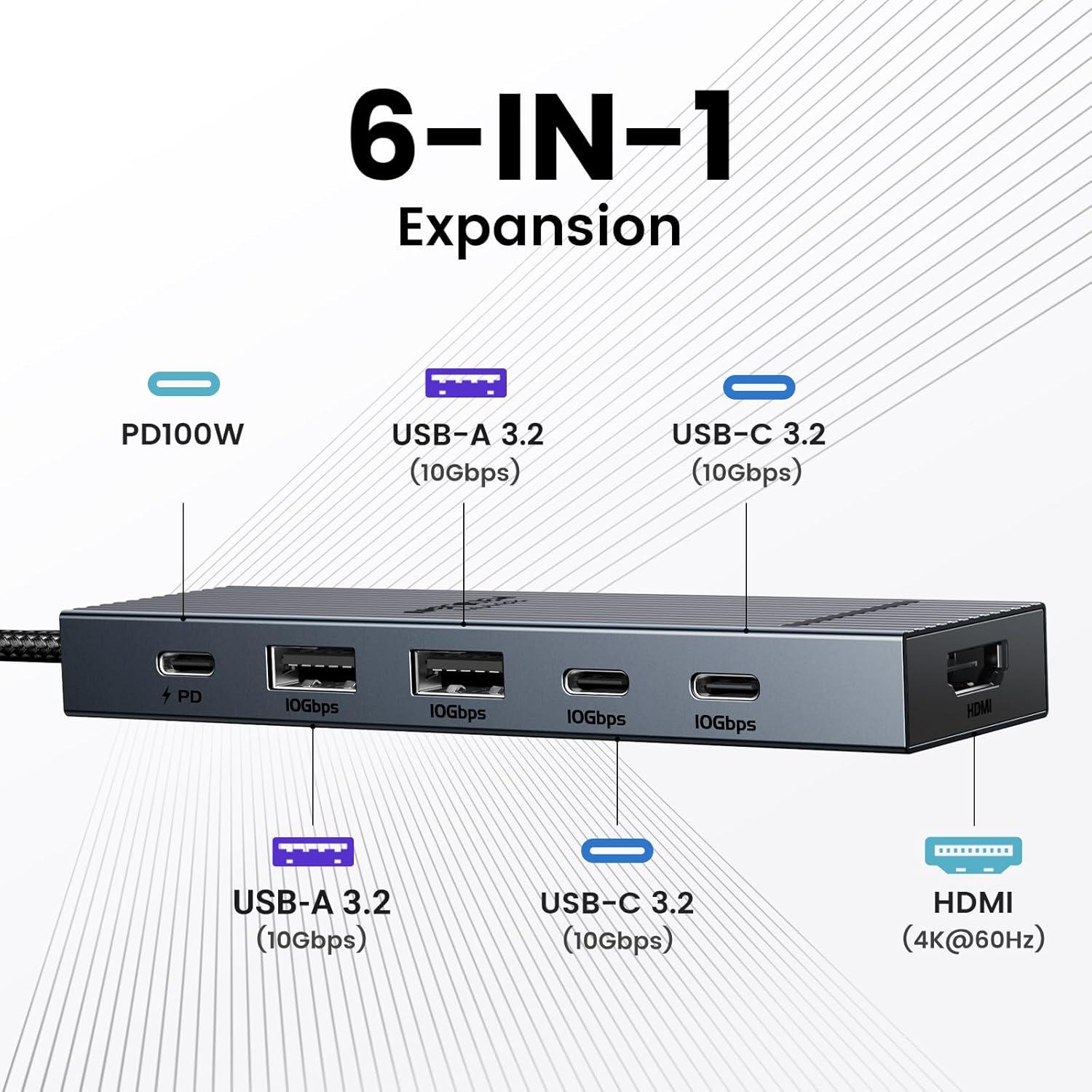 Концентратор UGREEN CM818 USB-C Grey (45363) - фото 7