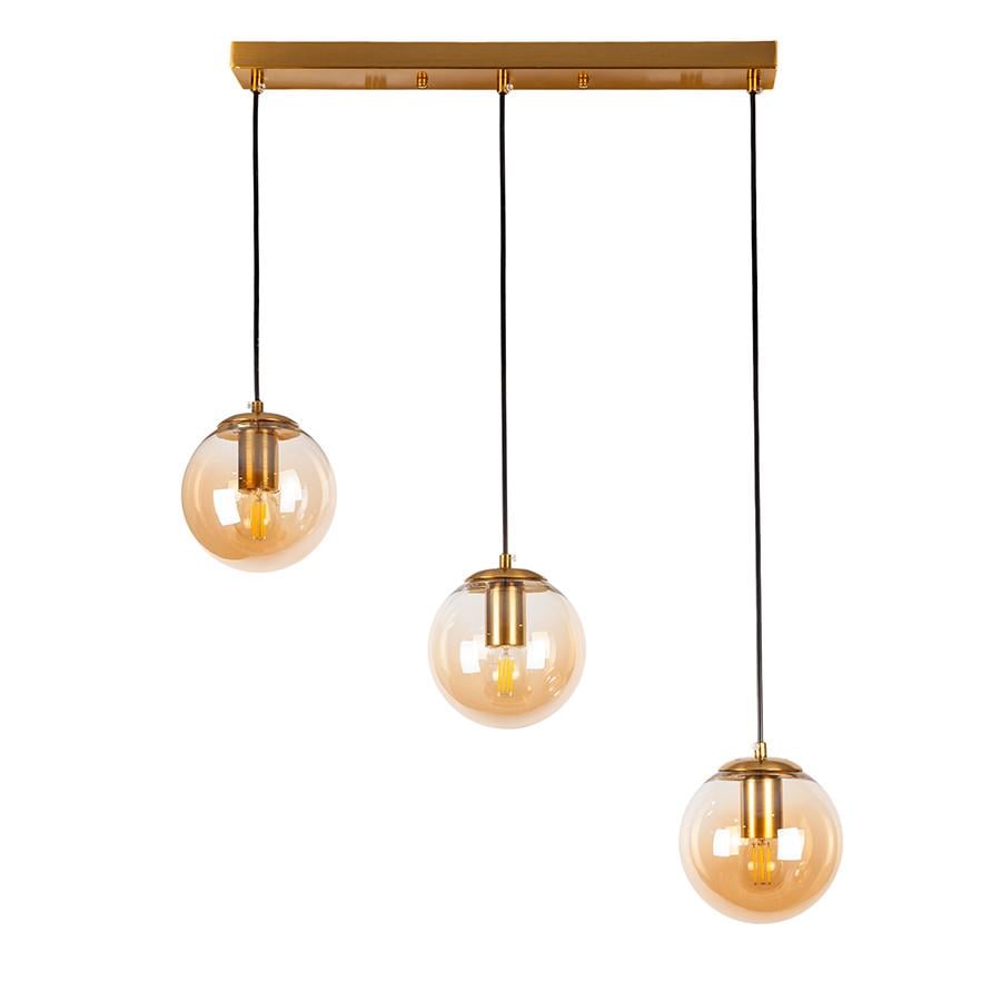 Підвісний світильник 756PR150F-3 BRZ/BR 500 на 3 плафони видовжений Бронза/Коричневий - фото 1 Підвісний світильник 756PR150F-3 BRZ/BR 500 на 3 плафони видовжений Бронза/Коричневий - фото 1