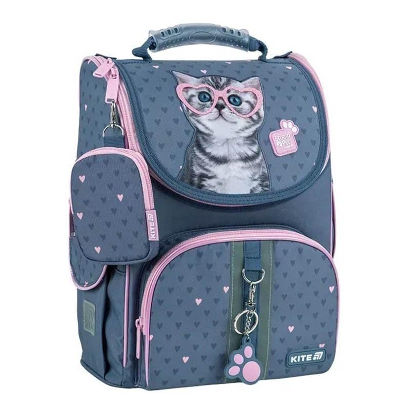 Шкільний каркасний рюкзак KITE Education 501 Studio Pets 11,5 л Сірий (SP25-501S)