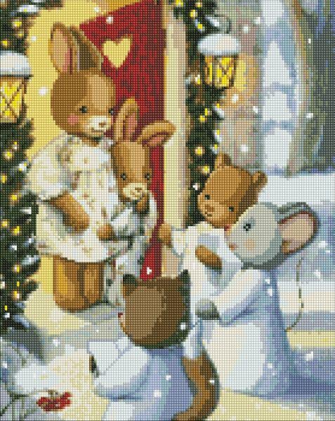 Алмазная мозаика на подрамнике Идейка Магия колядок с голограммными стразами AB 40x50 см (Id-AMO7765)