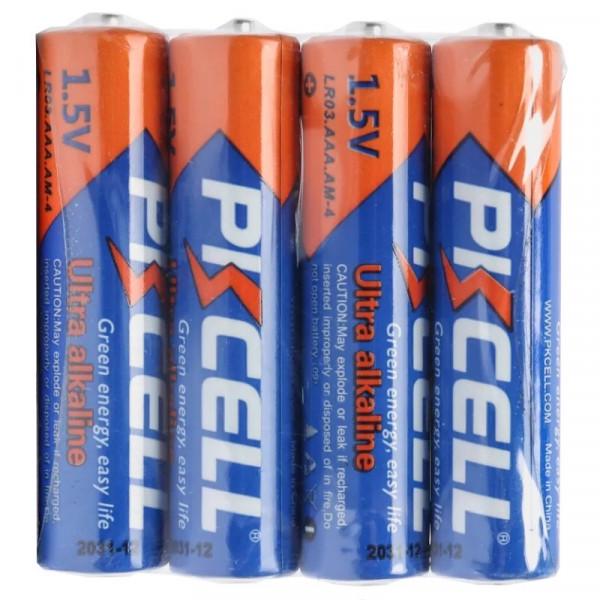 Батарейка PKCELL AAA/HR3 1,5V лужна LR03-4S 4 шт. (587244)