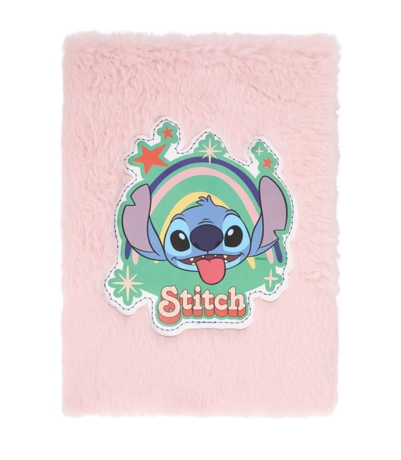 Блокнот пухнастий Стіч 80 аркушів 22х16 см Рожевий (2657504193)