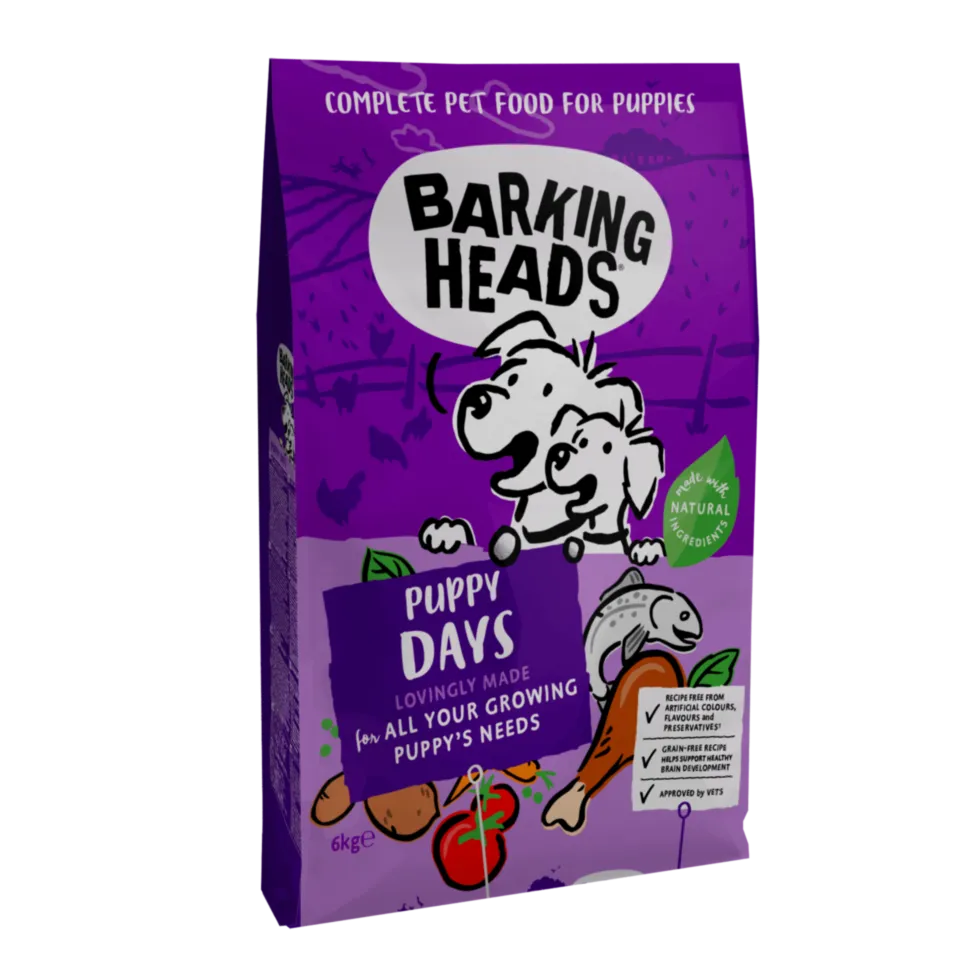 Корм сухой для щенков Barking Heads SALMON&CHICKEN PUPPY DAYS GRAIN FREE с лососем и курицей 2 кг (24680705)