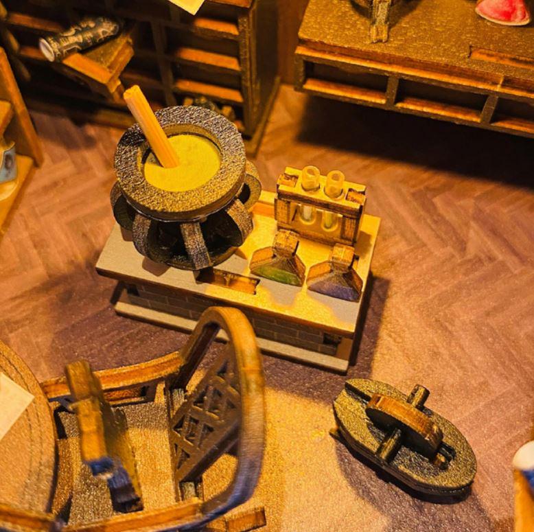 Румбокс книжный 3D DIY CuteBee Бук Нук Магическая Мастерская со светом - фото 7