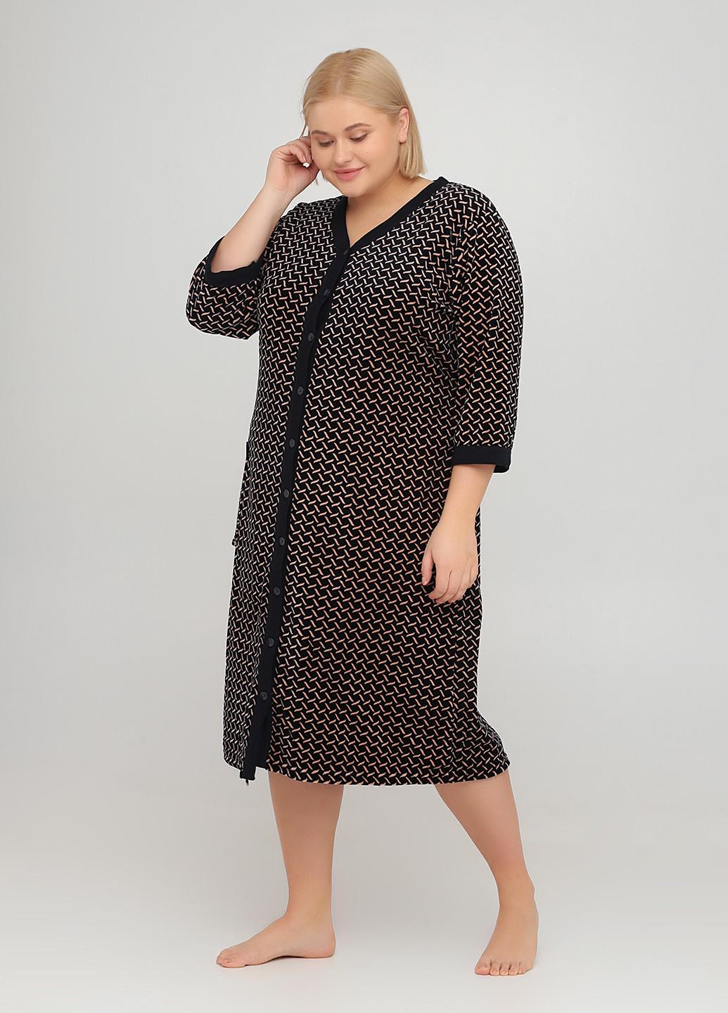 Халат женский Romeo Life 2XL Черный (1015-05) Халат женский Romeo Life 2XL Черный (1015-05)