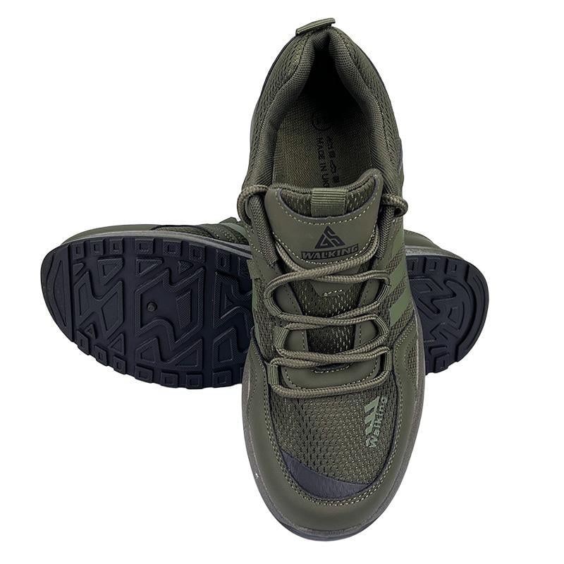 Кроссовки мужские перфорированные WALKING 10987-2 p. 41 26,5 см Зеленый