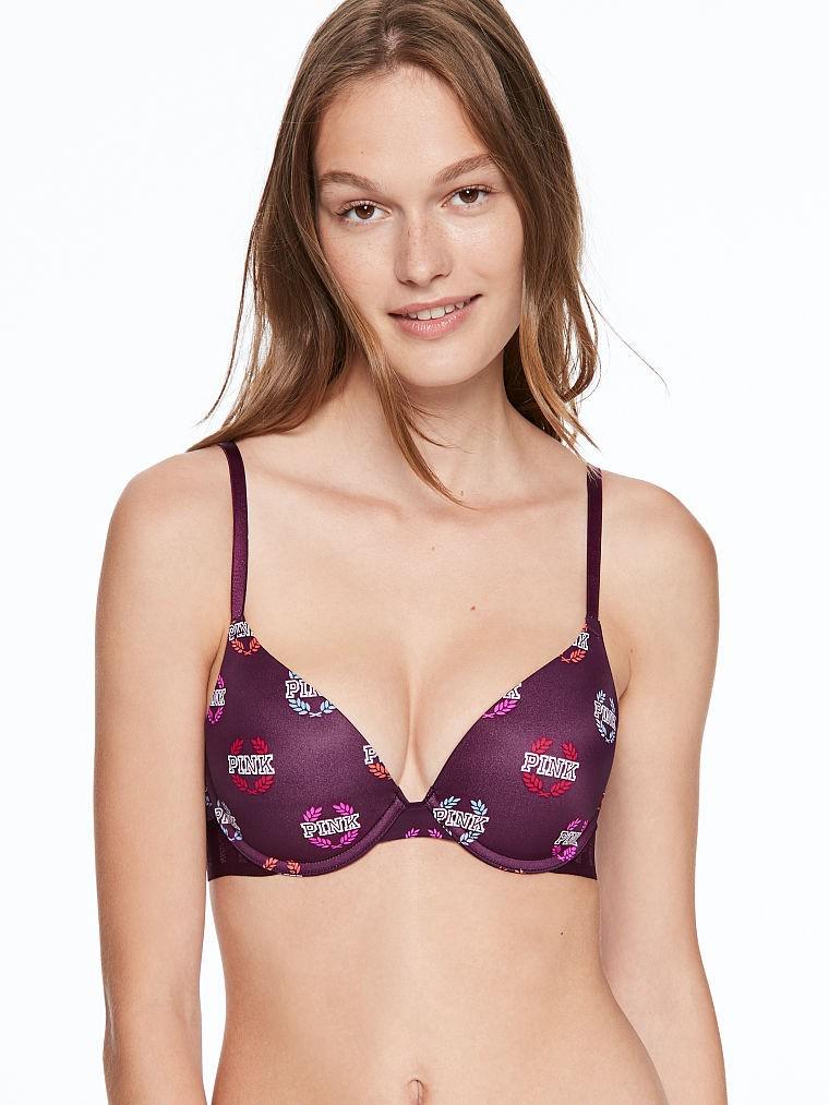 Бюстгальтер Victoria's Secret 398-245 Push-up 75С Бордовий/Різнокольоровий (1-55) - фото 1