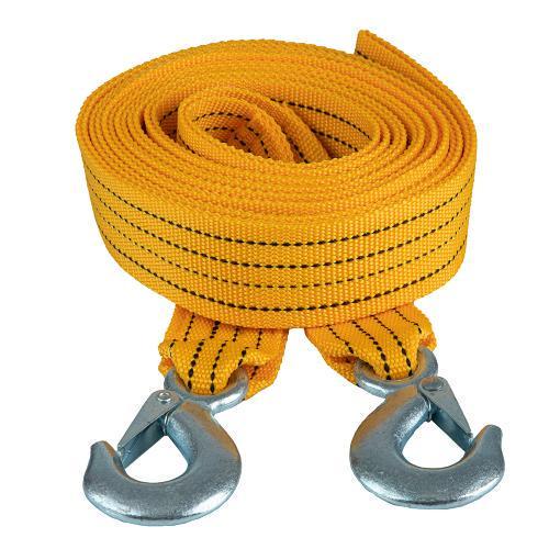 Трос буксирувальний ST205B/TP-207-3-1 3 т стрічка 46 мм 6 м/гачок/в кульку Жовтий