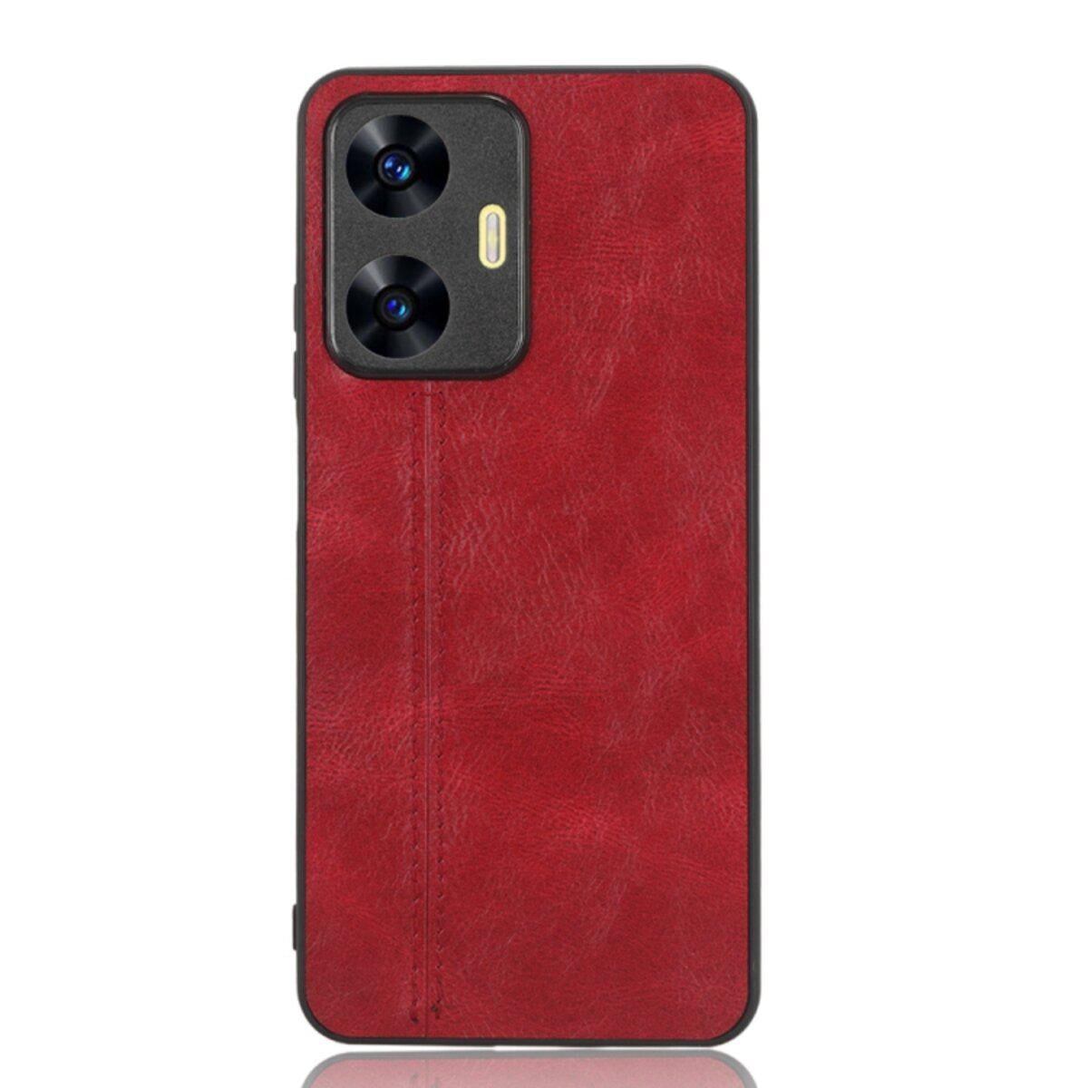 Противоударный чехол для Realme C55 Cosmiс Leather Case Red