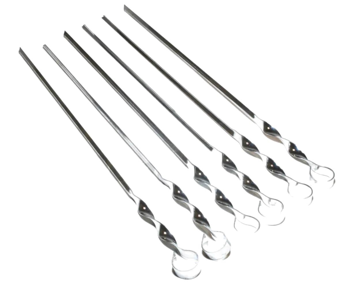 Шампур угловой из нержавеющей стали 600x1,5 мм 6 шт. (7065)