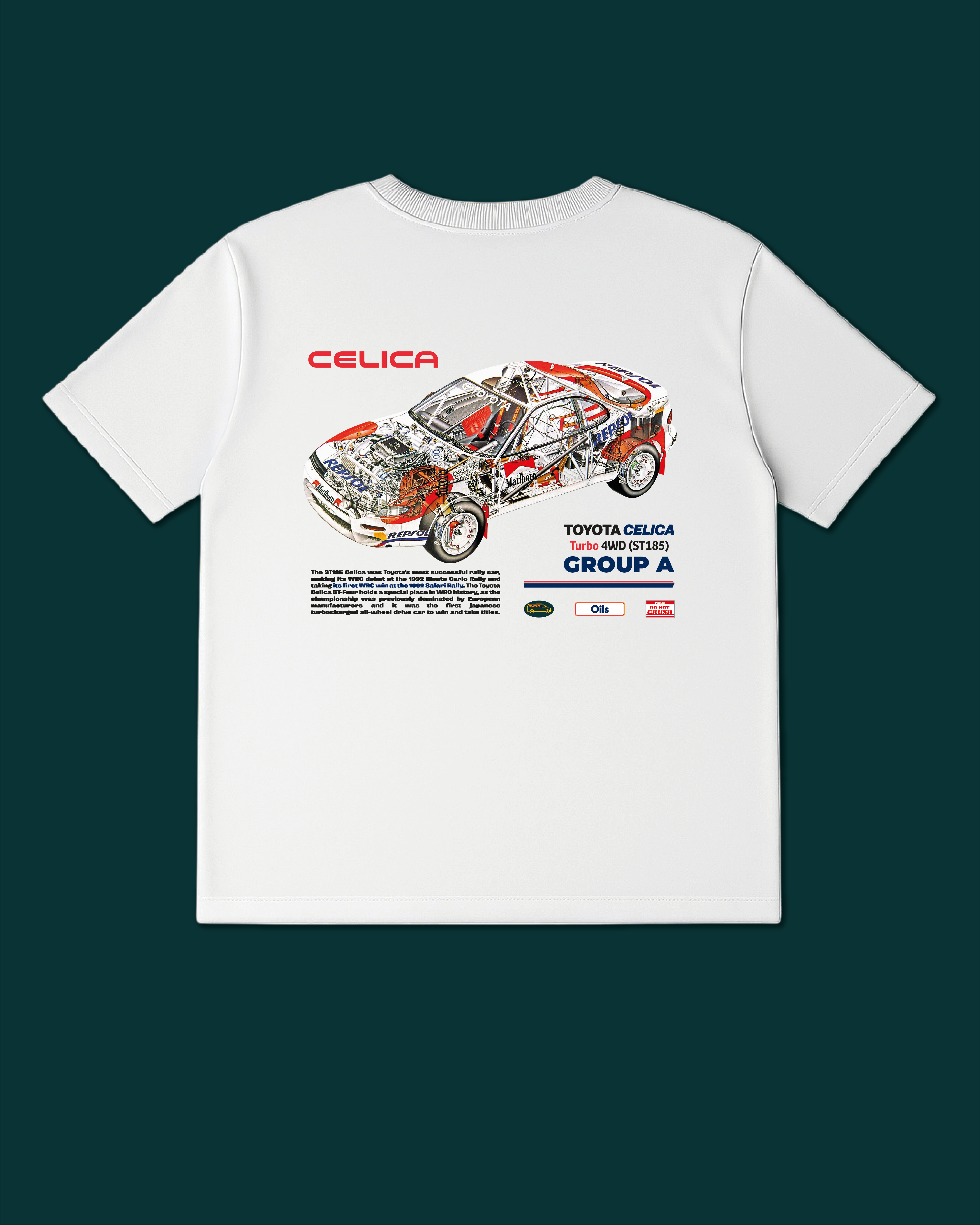 Футболка MEAN LTD Toyota Celica Turbo 4WD Group ST185 1992-94 XL Белый (MLD1850814) - фото 8 Футболка MEAN LTD Toyota Celica Turbo 4WD Group ST185 1992-94 XL Белый (MLD1850814) - фото 8