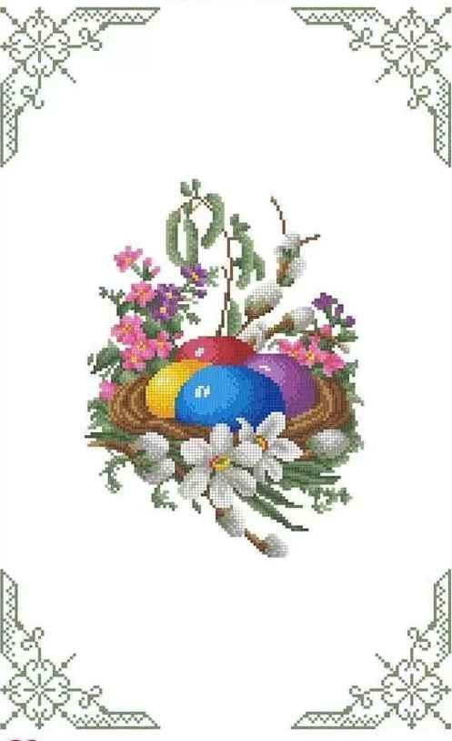 Вышивка бисером Пасхальное полотенце Христос Воскрес! Воистину Воскрес! 33х53 см (1747263154)