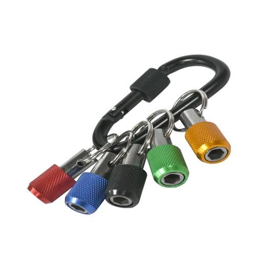 Набор держателей для бит на карабине брелок алюминий 1/4" 5 шт. (927171) Набор держателей для бит на карабине брелок алюминий 1/4" 5 шт. (927171)