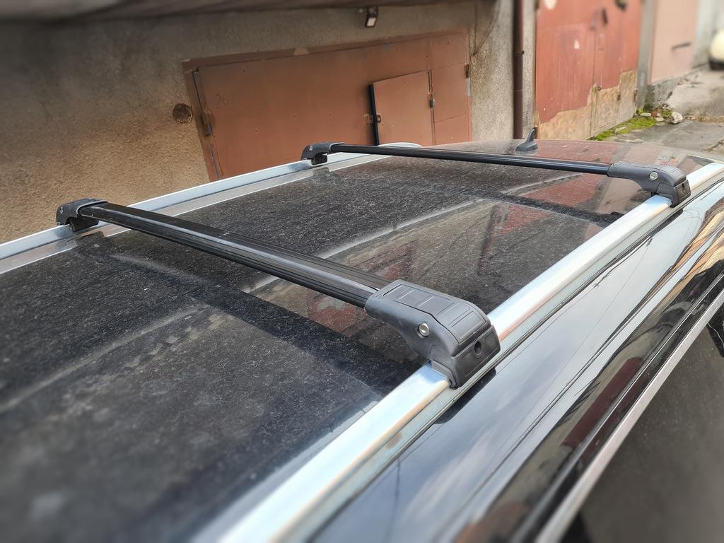 Поперечный багажник WingBar V2 Черный цвет Erkul для Audi Q7 2005-2015 гг. алюминий/пластик Серый