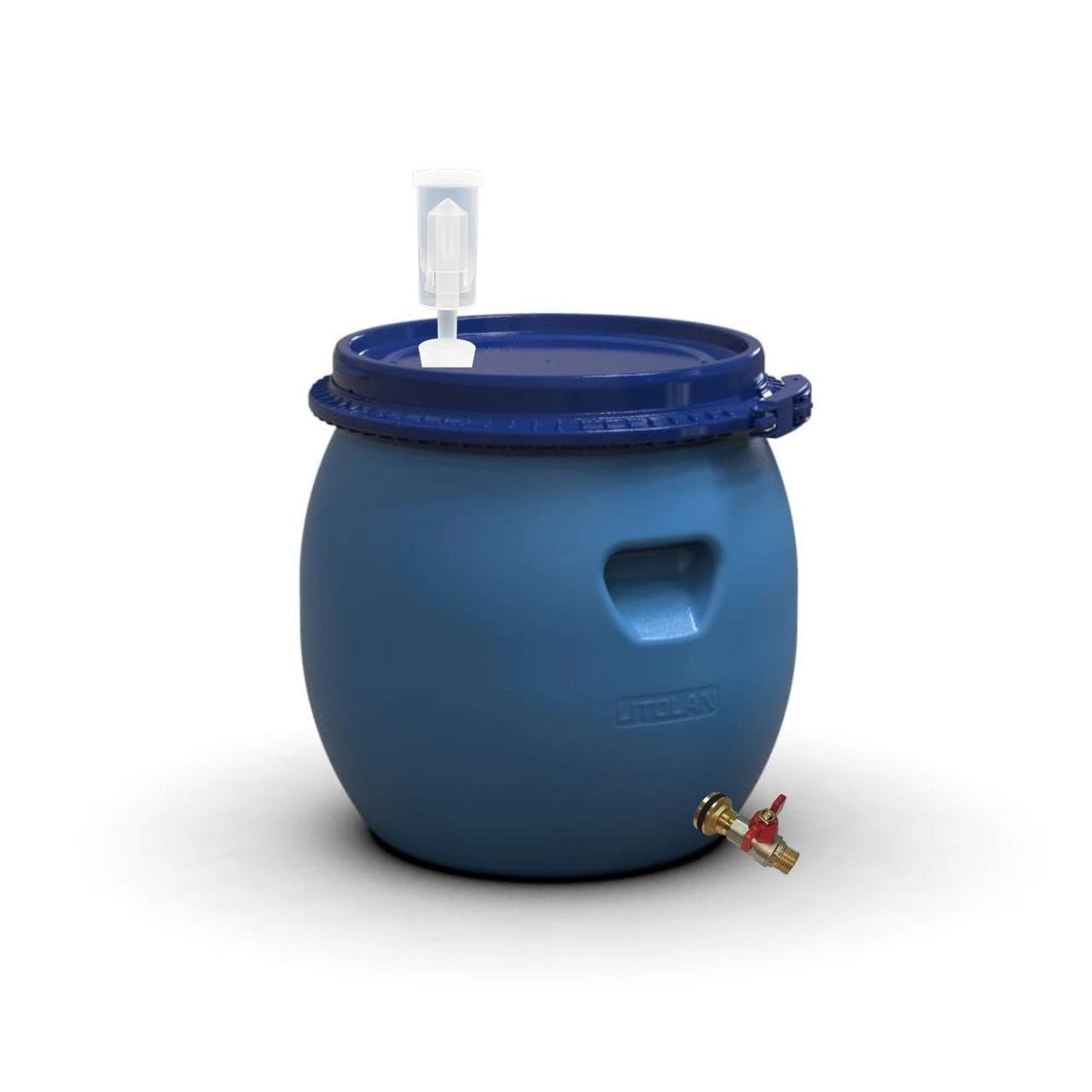 Бочка для бродіння Litolan з винним клапаном U-подібний та латунним зливним краном 1/2" 35 л (29666) - фото 1 Бочка для бродіння Litolan з винним клапаном U-подібний та латунним зливним краном 1/2" 35 л (29666) - фото 1