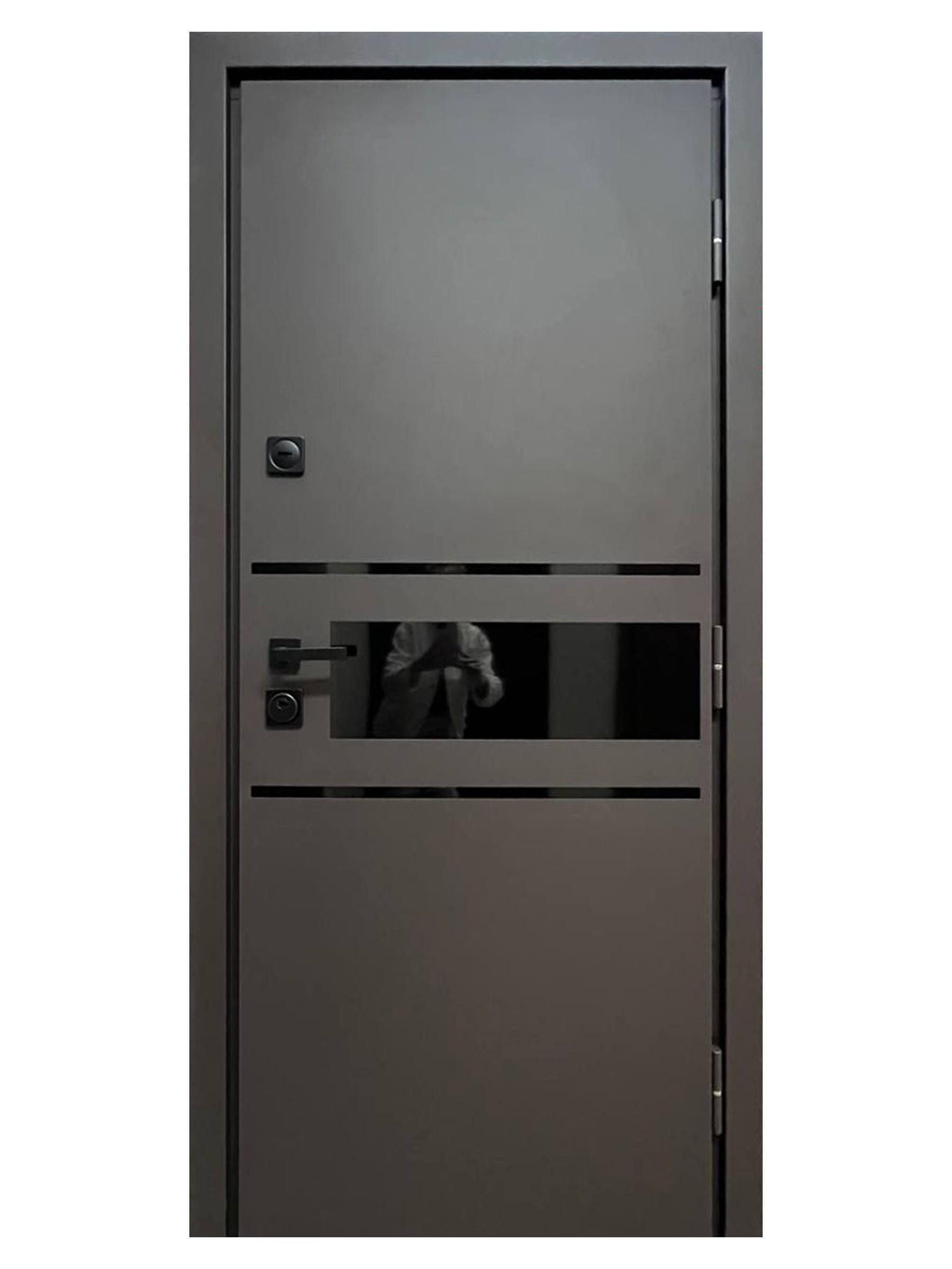 Двері вхідні Максимум NPL900 метал 8019 2040х860 мм Металік (11250095)