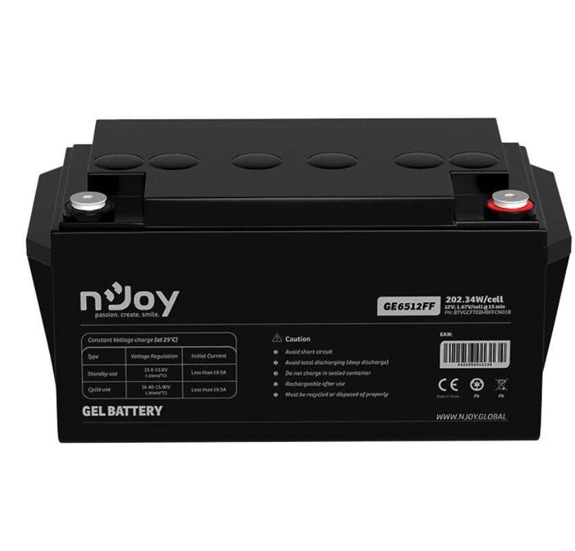 Батарея акумуляторна гелева nJoy GE6512FF GEL 12V 65 Ah (59002) - фото 1