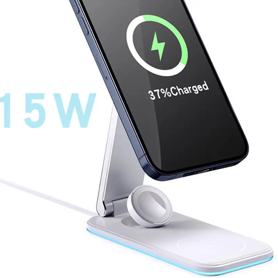 Зарядний пристрій Proove Energy Fold 3in1 Wireless magnetic chargers бездротовий 22,5W Білий (WSEF15010002) - фото 8