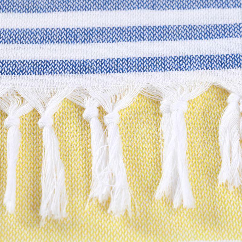 Рушник пештемаль Lovely Svi бавовна XХL 100x180 см Yellow/Blue Stripes (8032025) - фото 4 Рушник пештемаль Lovely Svi бавовна XХL 100x180 см Yellow/Blue Stripes (8032025) - фото 4