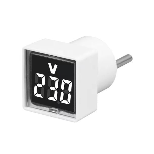 Вольтметр светодиодный цифровой квадратный AC 50-500 V Белый