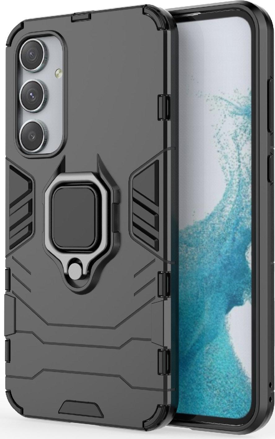 Противоударный чехол Samsung Galaxy A55 A556 (подставка кольцо) Black (37814-2B)