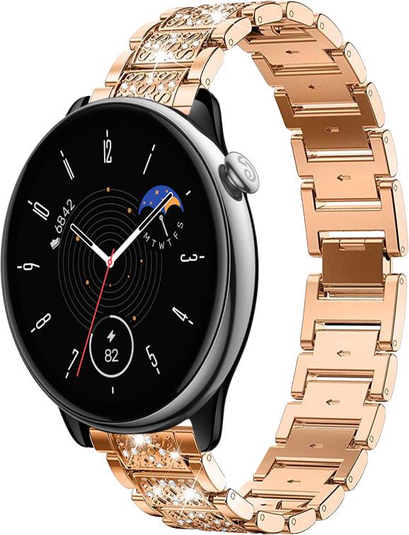 Браслет металлический Glam для Amazfit GTR Mini Rose Gold (33497-27)