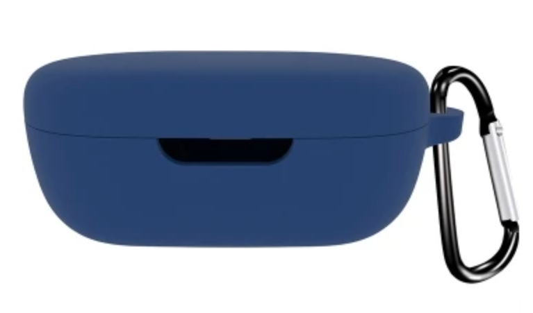 Чехол-накладка DK Silicone Candy Friendly с карабином для JBL Quantum TWS Dark blue - фото 1