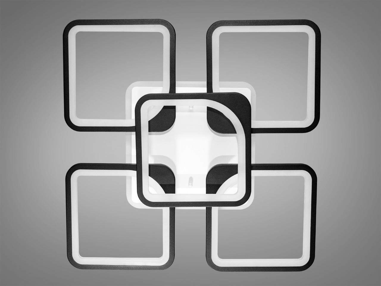 Люстра LED у вітальню з пультом та підсвічуванням 8060-4+1BK-LS 150W на 21 м2 Чорний (1436485311) - фото 4 Люстра LED у вітальню з пультом та підсвічуванням 8060-4+1BK-LS 150W на 21 м2 Чорний (1436485311) - фото 4