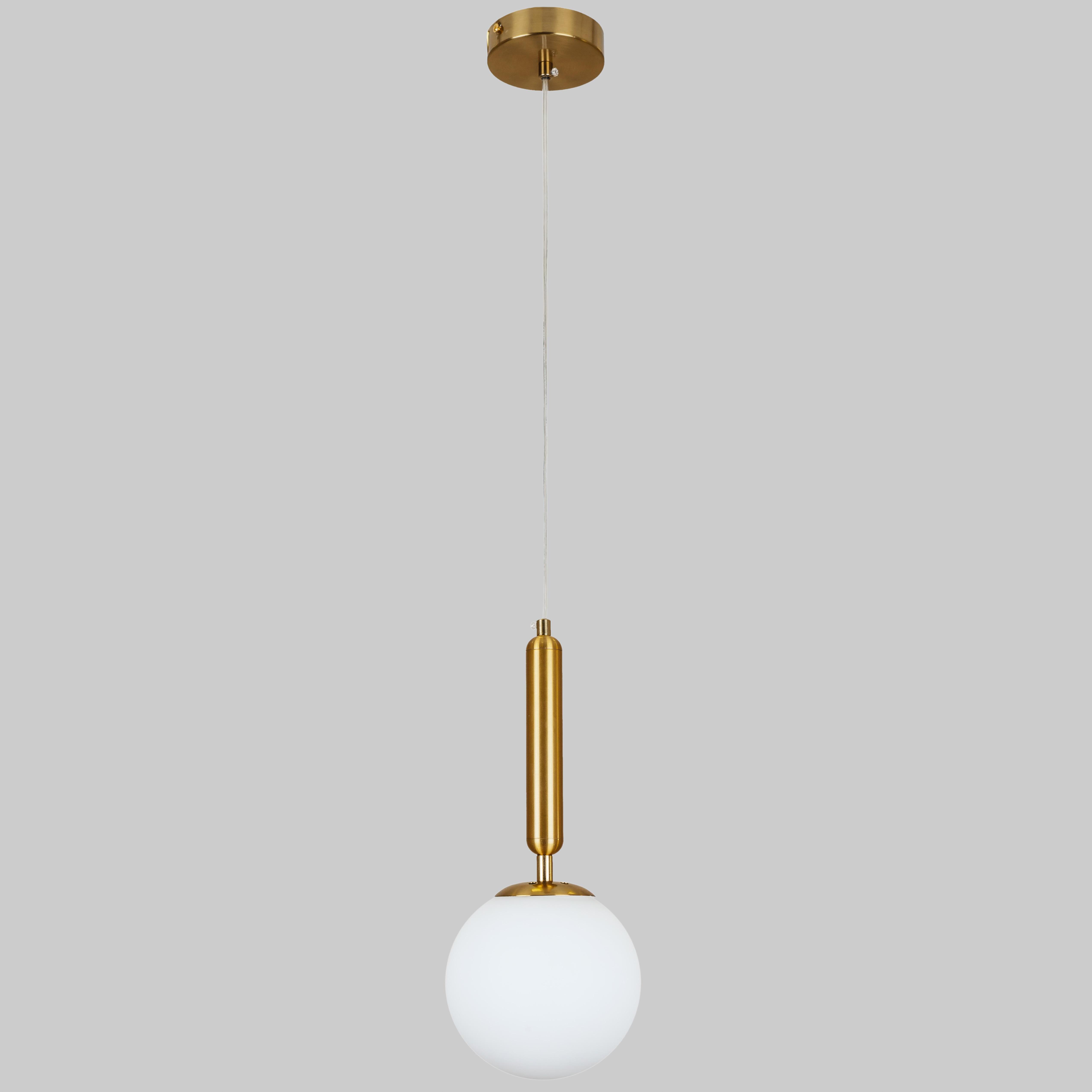 Подвес стеклянный Minimalist Glow 15 см Бронзовый (999-2015F-1 BRZ+WH)