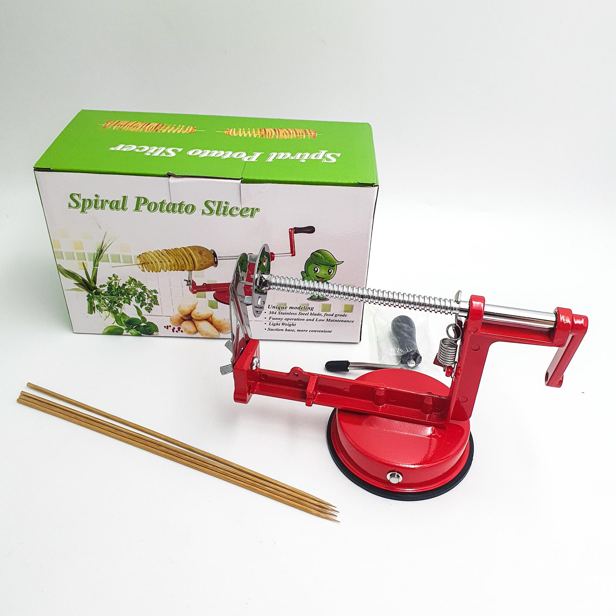 Машинка слайсер для спиральной нарезки картофеля UKC Spiral Potato Slicer Красный (4bdd4937) - фото 2