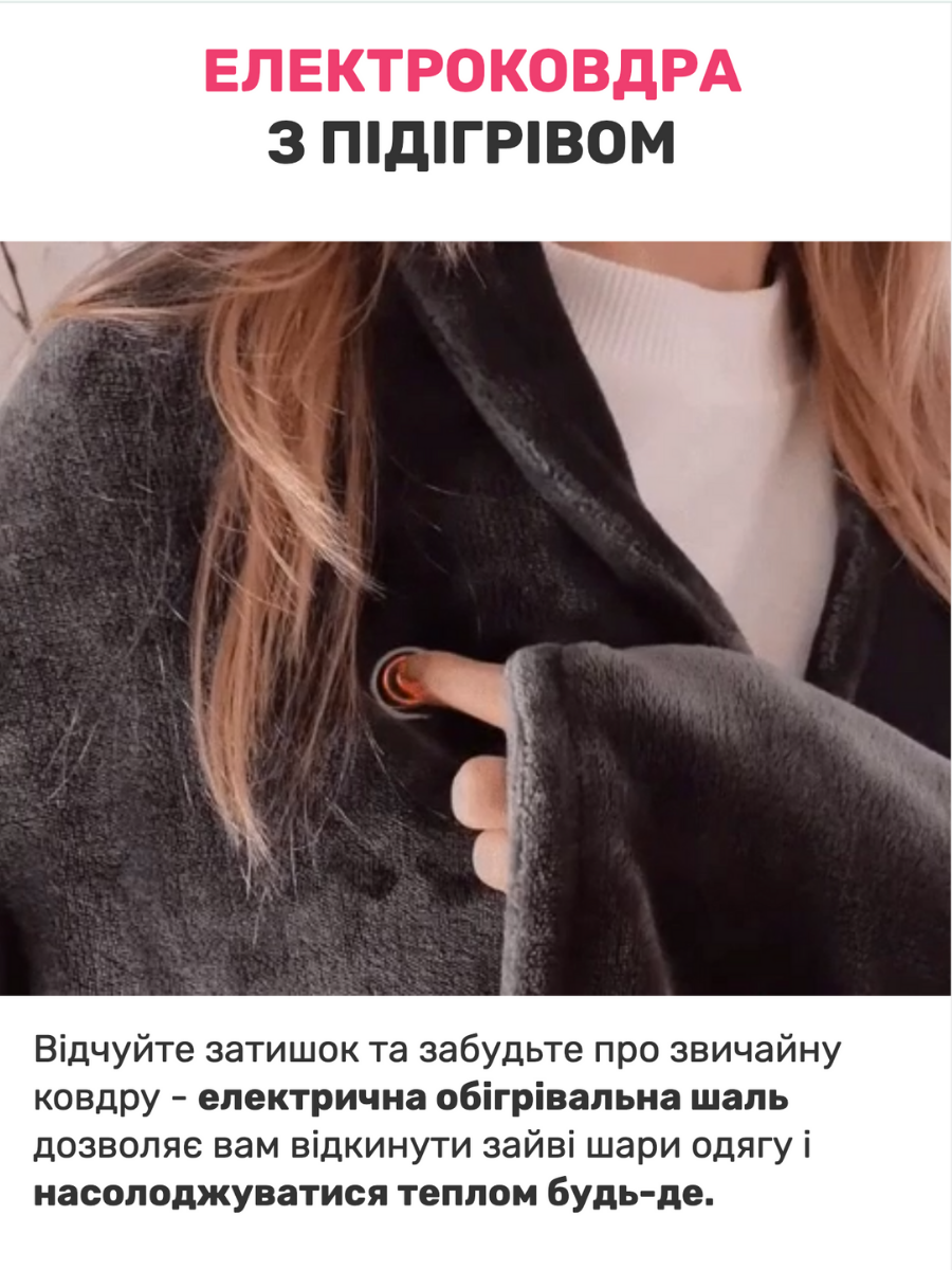 Одеяло с подогревом от USB 150х96 см Серый (2838601055) - фото 6 Одеяло с подогревом от USB 150х96 см Серый (2838601055) - фото 6
