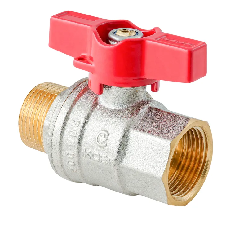 Кран кульовий ГШМ KOER EXTREME KE.218-15 1/2 FM ручка метелик Червоний (KR5759)