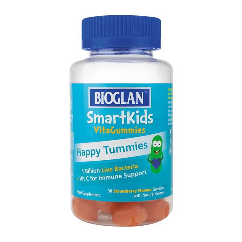 Пробіотики для травлення дітей Bioglan Smartkids Happy Tummies 30 желейок Полуничний (21310-01)