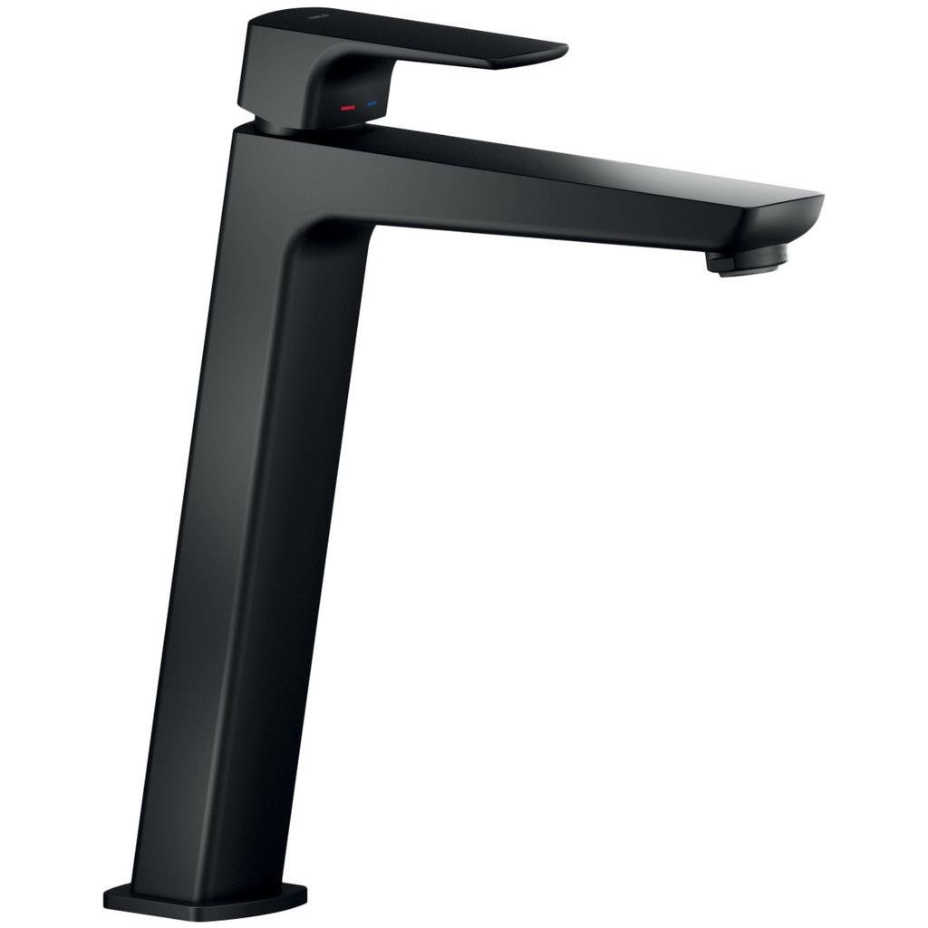 Змішувач для умивальника NOBILI Acquaviva VV103128/2BM високий одноважільний Чорний (183281)