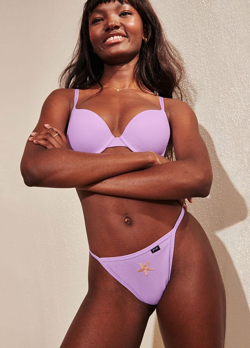 Женские трусы Victoria's Secret 144000120003QBUXL XL Сиреневый (61370378)