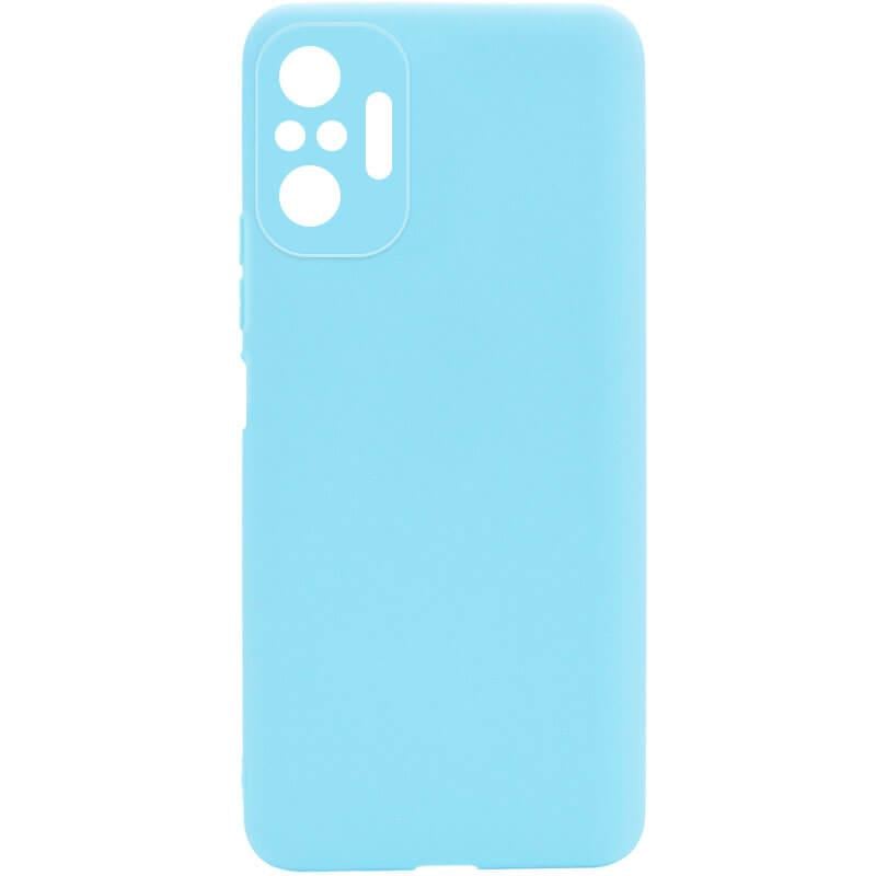 Силиконовый чехол Candy Full Camera для Xiaomi Redmi Note 10 Pro/10 Pro Max Голубой/Mist blue