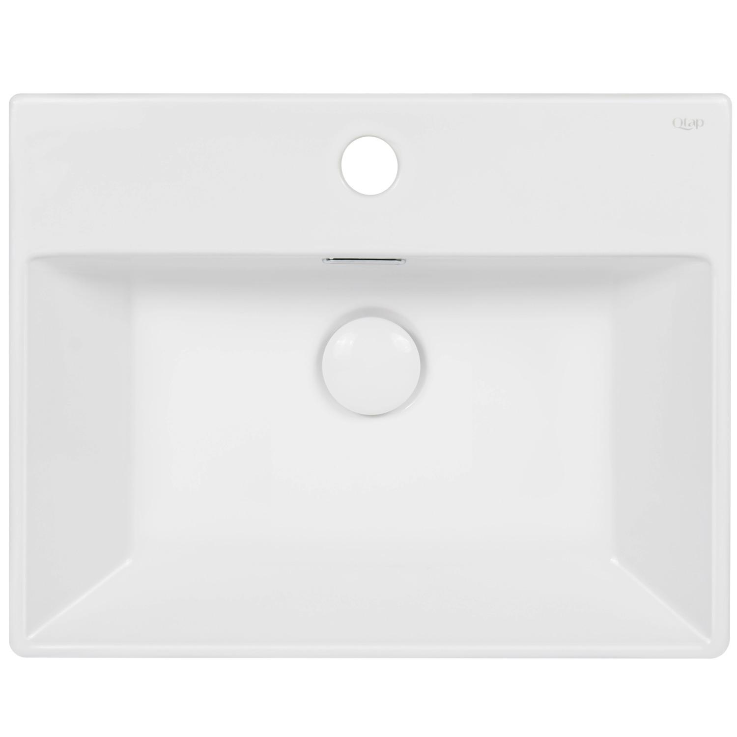 Умивальник підвісний Q-tap Nando K QT12117041KW 410x360x130 мм Білий (132006)