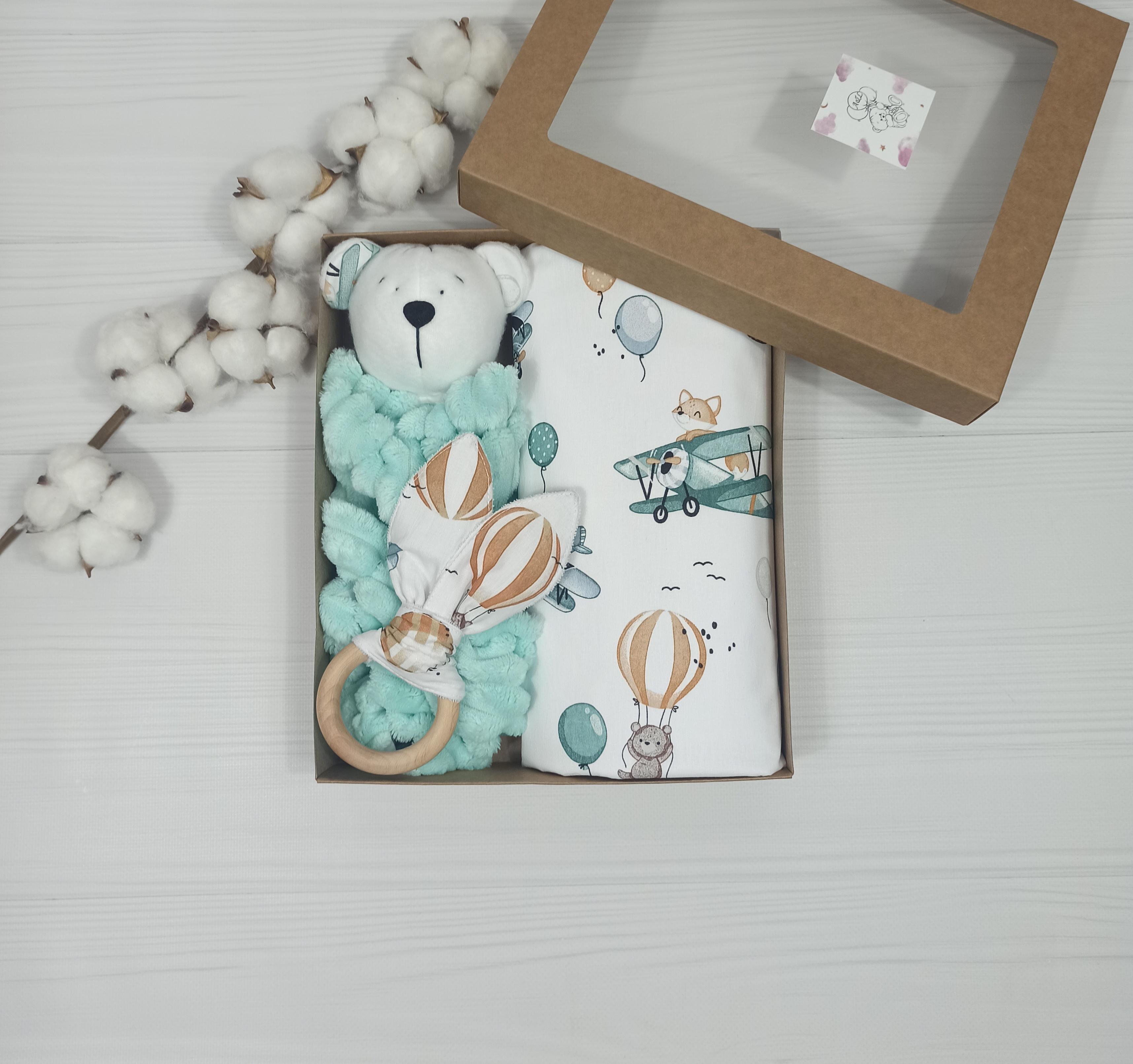 Подарочный набор a.l.babybox Полет зверей Мятный (NA 18242653)