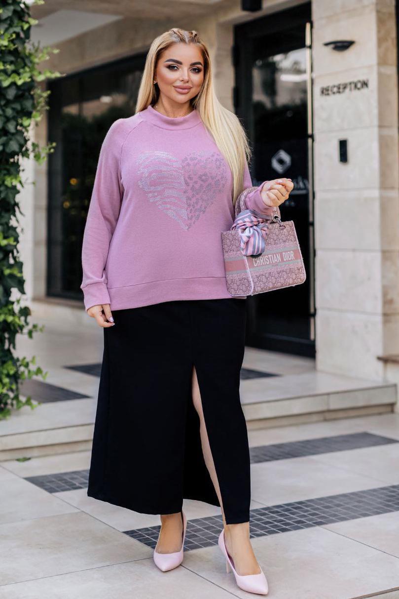 Свитер женский 2XL Пудровый (192537) - фото 2