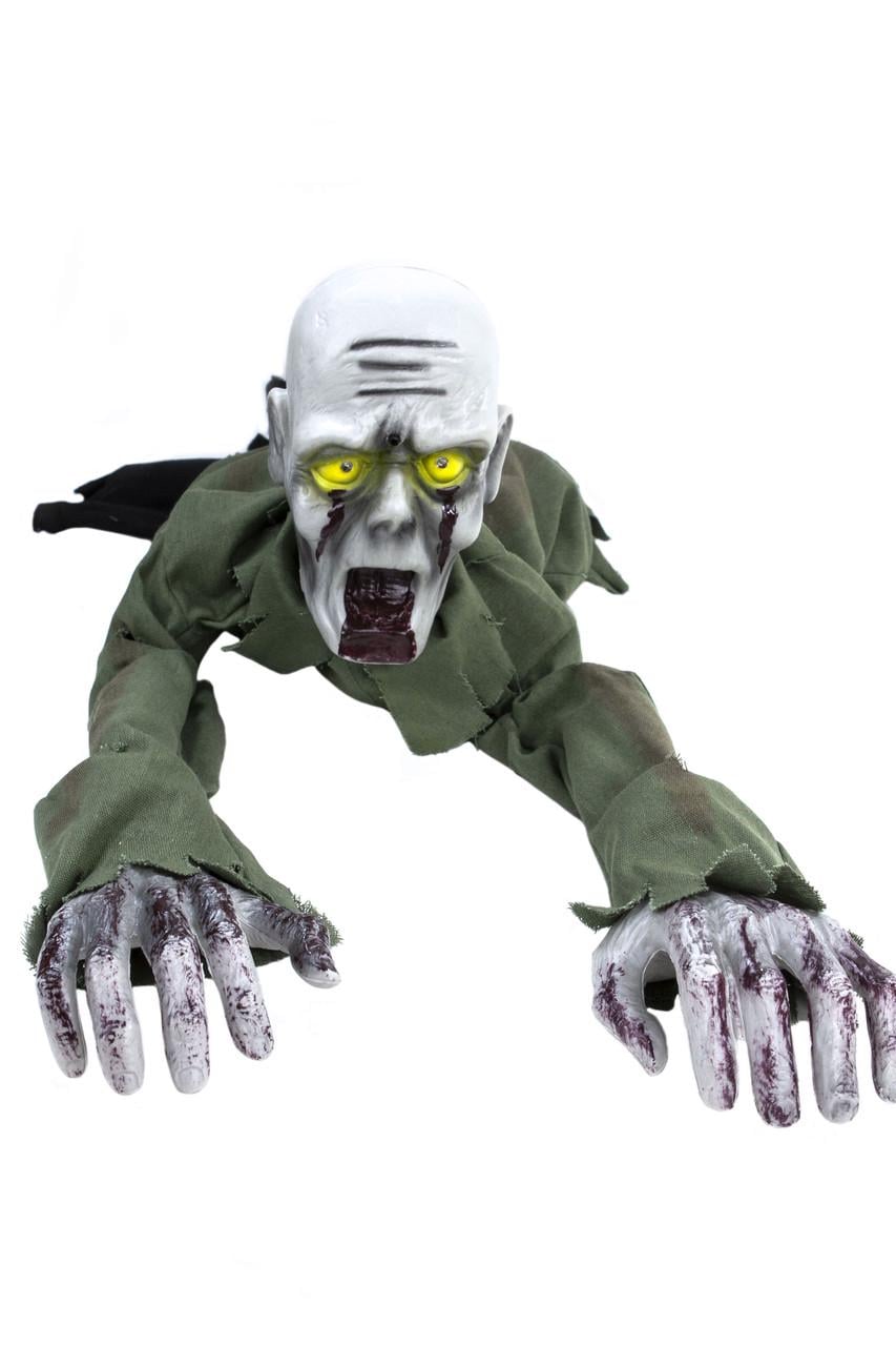 Декор на Хэллоуин ползучий Зомби 115 см Зеленый