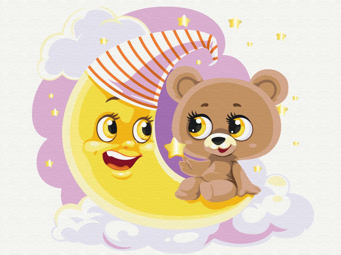 Картина за номерами Brushme Сонне ведмежа 30x40 см (KBS0088)