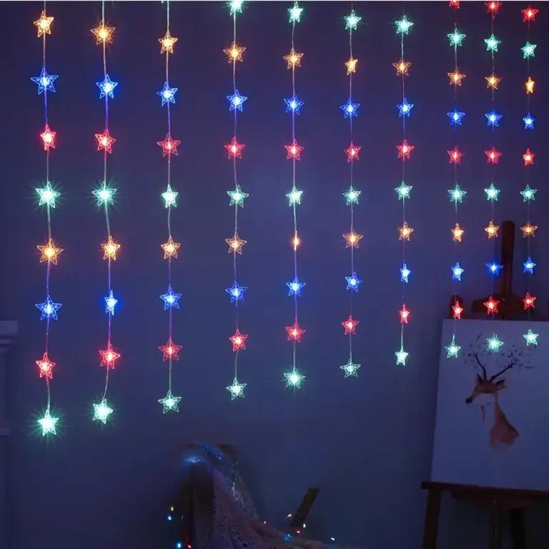 Гирлянда-штора звездопад USB 3х3 м RGB 300LED 8 режимов IP44 пульт управления (234575729_313) Гирлянда-штора звездопад USB 3х3 м RGB 300LED 8 режимов IP44 пульт управления (234575729_313)