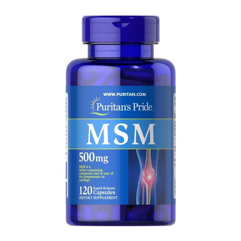 Метилсульфонилметан Puritan's Pride MSM 500 мг 120 капс. (06934-01)