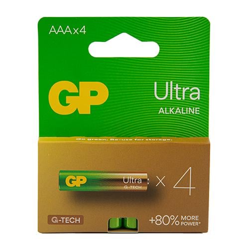 Батарейка GP ULTRA ALKALINE 1.5V 24AU21-SB4 щелочная/LR03/ААА (4891199218255)