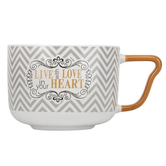 Кружка керамическая Elisey Тепло в сердце 500 мл Белый (9080-003)