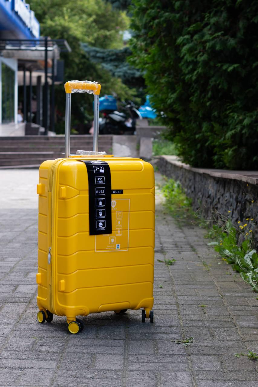 Чемодан пластиковый Nuri 1908 S Желтый (11823698) - фото 6
