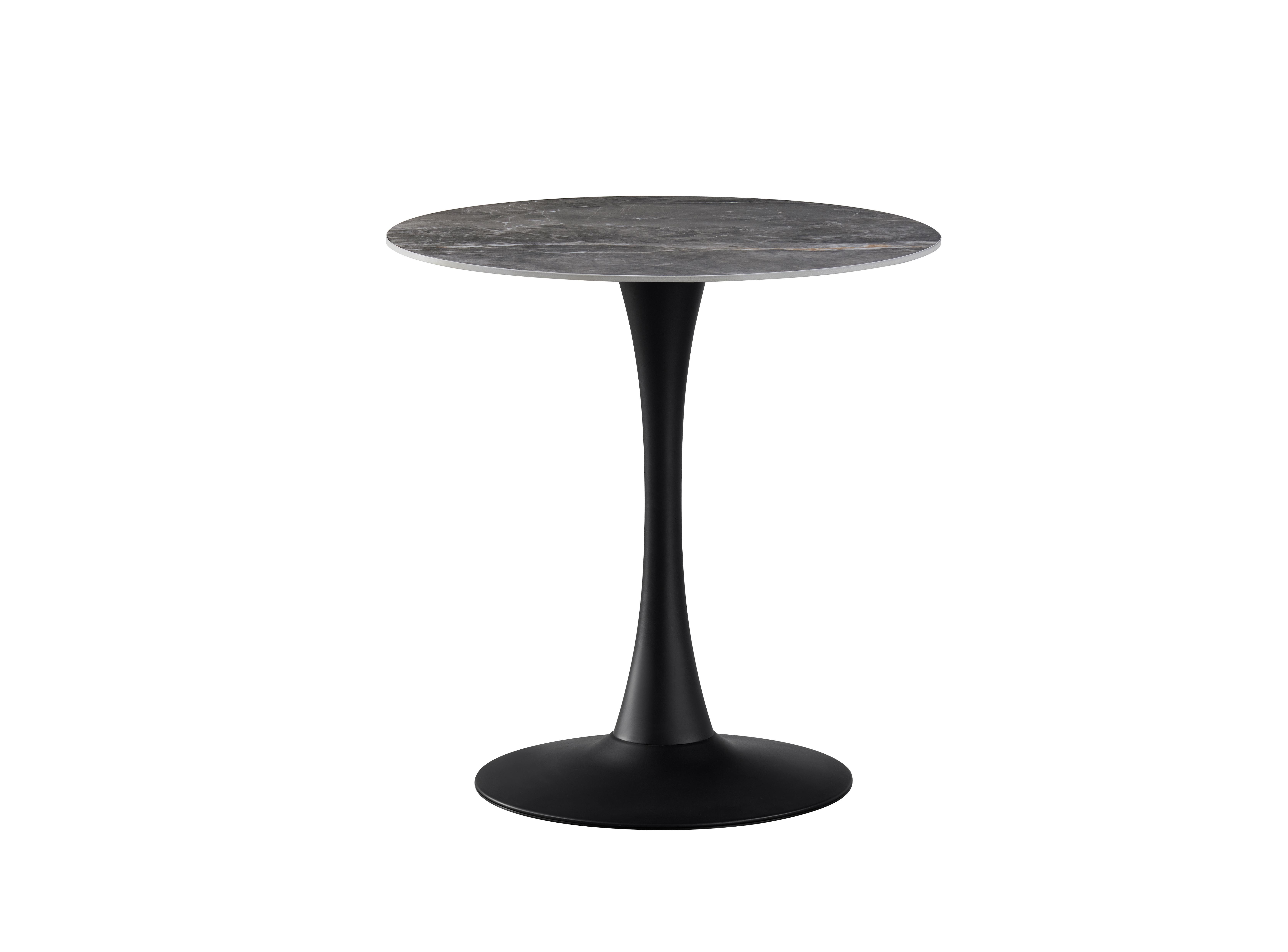 Обеденный стол Грейс Опал D 800 мм Черный/Серый (GAА0057278)